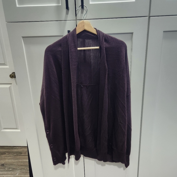 COS Side Button Merino Wool Brown Cardigan - Picture 2 of 14